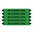 Značení potrubí, splachovací voda,5 ks, 150 × 12 mm